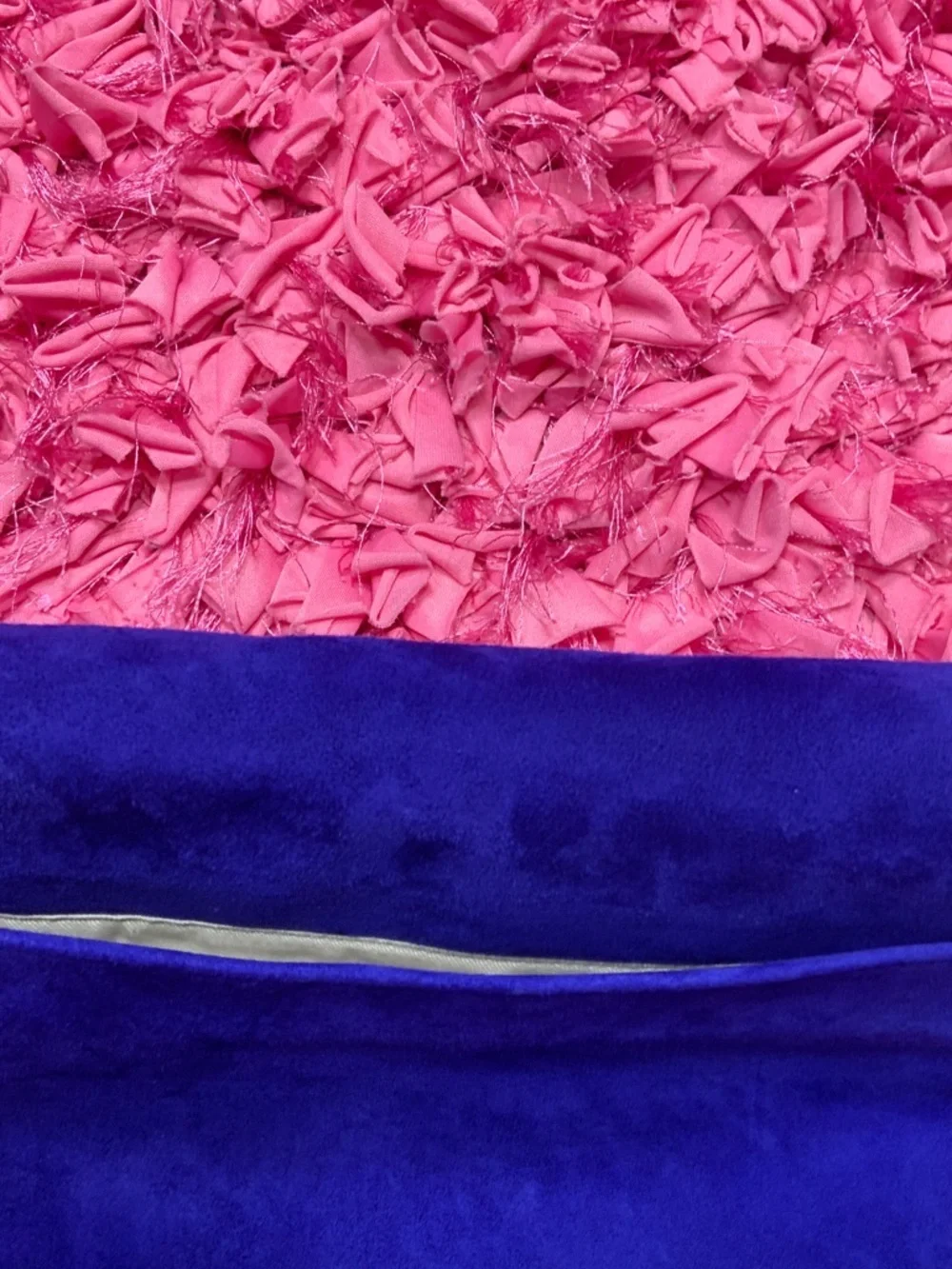 Ann Taylor Royal Blue Suede Envelope Clutch with Gold Chain Strap